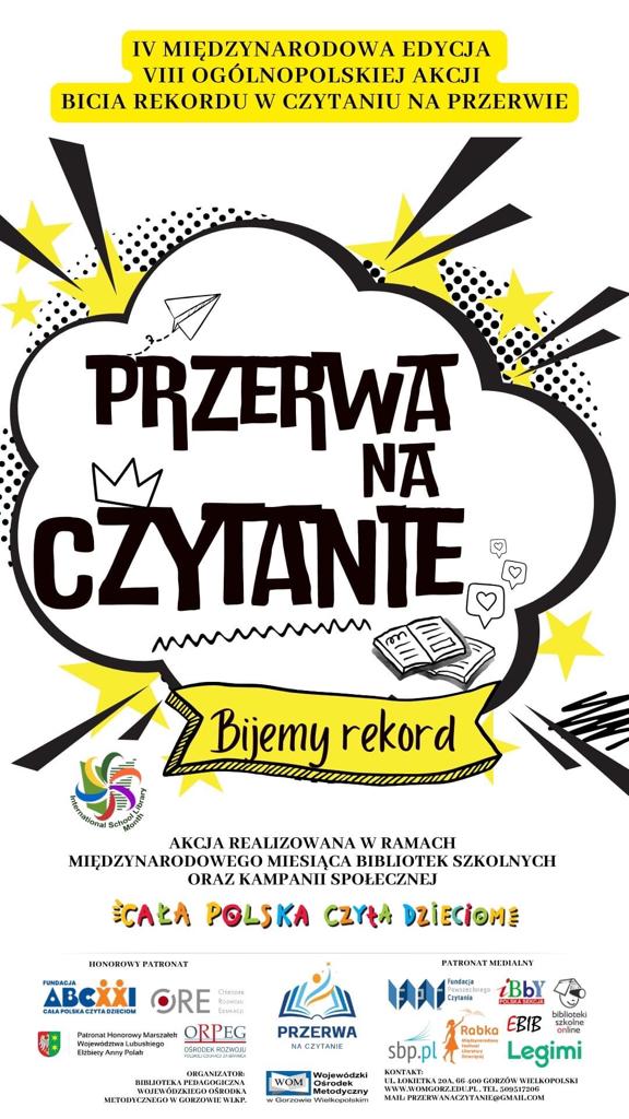 Akcja „Przerwa na czytanie” w naszej szkole