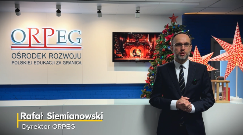 ,,Niech ten Świąteczny Bożonarodzeniowy czas będzie momentem wytchnienia, bliskości z najbliższymi oraz umocnienia więzi z tym, co dla nas wspólne – językiem, kulturą i tradycją”. Życzenia z okazji Świąt Bożego Narodzenia od Dyrektora ORPEG Pana Rafała Siemianowskiego.